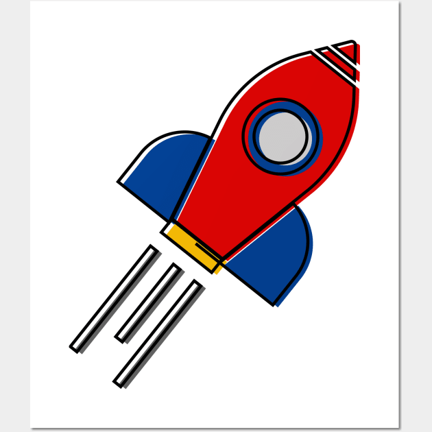 Wallpaper Rocket Wall Art by Rizaldiuk